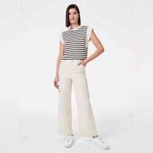 Spanx cream cropped pant NWT